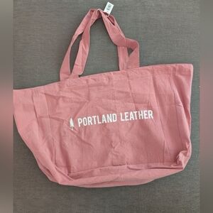 Portland Leather Pink Tote Bag